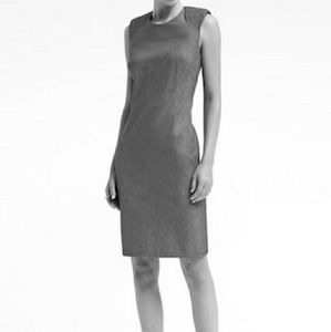 Banana Republic Padded Shoulder Cap Sleeve Dress